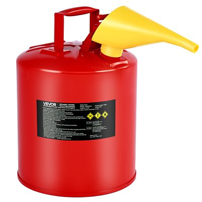 VEVOR Safety Gas Can, 5 gal. Type I Red Safety Can for Gasoline with Stainless Steel Flame Arrester