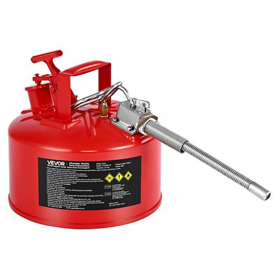 VEVOR Safety Gas Can, 2.5 gal. Type II Red Safety Can for Gasoline with Stainless Steel Flame Arrester