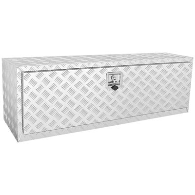 VEVOR Underbody Truck Box, 48 x 17 x 18in. Pickup Storage Box, Heavy Duty Aluminum Diamond Plate Tool Box with Lock and Keys