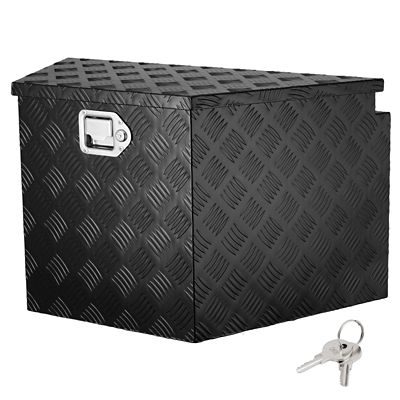 VEVOR 39 x 16.5 x 12in. Trailer Tongue Box, Aluminum Alloy Diamond Plate Tongue Box Tool Chest