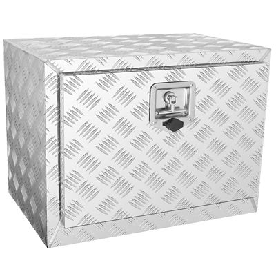 VEVOR Underbody Truck Box, 24 x 17 x 18in. Pickup Storage Box, Heavy Duty Aluminum Diamond Plate Tool Box with Lock and Keys