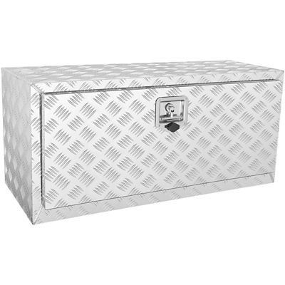 VEVOR Underbody Truck Box, 36 x 17 x 18in. Pickup Storage Box, Heavy Duty Aluminum Diamond Plate Tool Box with Lock and Keys