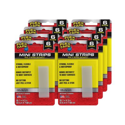 Flex Seal Flex Tape Mini Strips Clear 1 x 3 in.