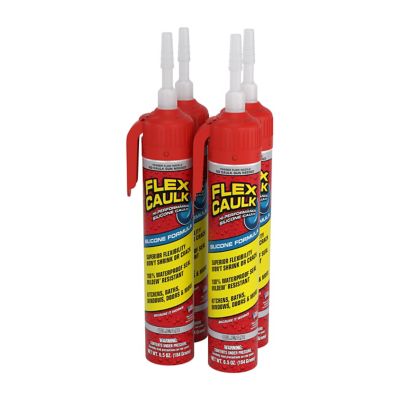 Flex Seal Flex Caulk Silicone, Clear, 6.5 oz.