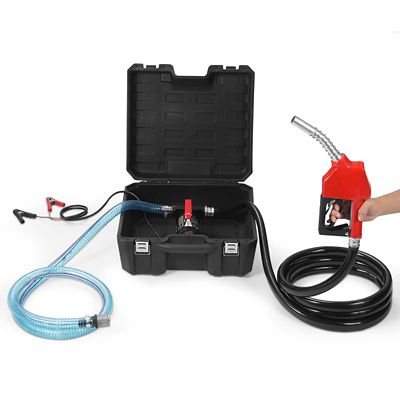VEVOR Fuel Transfer Pump 12 V 10 gal./min. 1/4 hp Diesel Pump with Auto Fuel Nozzle, for Kerosene Transformer Oil