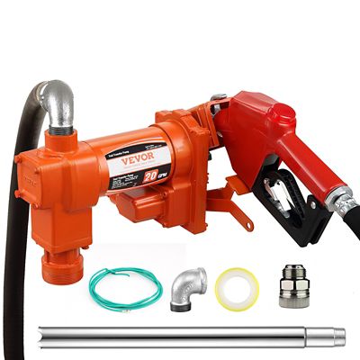 VEVOR Fuel Transfer Pump, 12 V DC 20 gal./min. 1/4 hp, Gasoline Extractor Pump with Automatic Nozzle