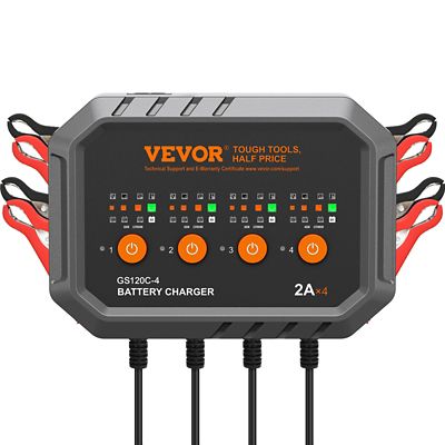 VEVOR Smart Battery Charger, 8 Amp., LiFePO4 Lead-Acid (AGM / Gel / SLA) Car Battery Charger