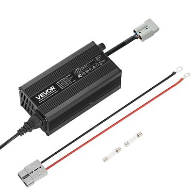 VEVOR 12 V 20 Amps Lithium Battery Charger, 14.6 V, AC-DC LiFePO4 Smart Charger, with Anderson Connector
