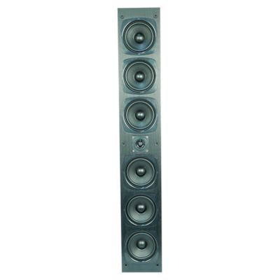 BIC America RtR Elite 4.5 in. 100 W On-Wall Tower Speaker for 65 in. TVs, with 2 Polypropylene Woofers