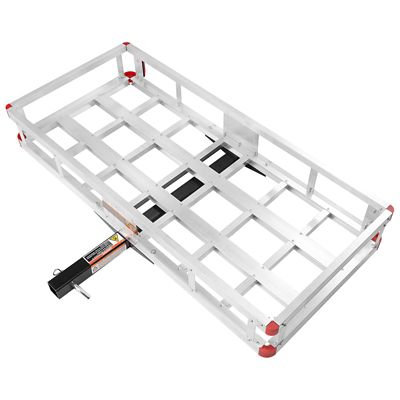 Trustmade Hitch Cargo Carrier 49.4 x 22.4 x 7.1in. 500 lb. Aluminum Rust-Proof Basket Fits 2 in. Receiver for SUV Truck Camping