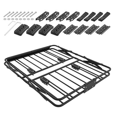 Trustmade Roof Rack Cargo Basket 46 x 36 x 4in., Folding Carrier 200 lb. All-Weather for SUV Truck Car