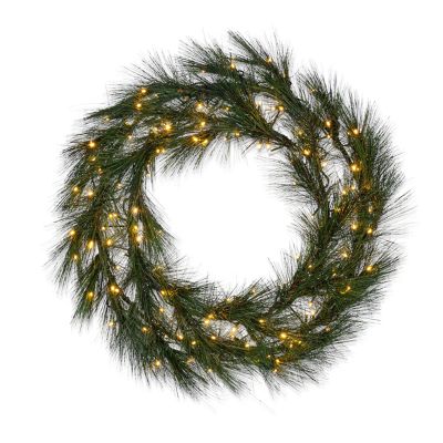Sterling Scandi Wreath 30 in. Pre-Lit