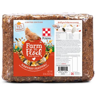 Purina Harvest Festival Farm to Flock Block Treat for Chickens & Turkeys