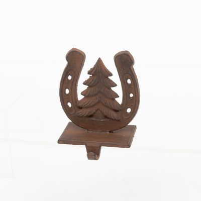 Gerson International Cast Iron Horseshoe Stocking Holder 6.25 in.