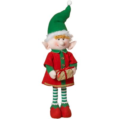 Gerson International Animated USB Electric Elf with Package Figurine 21 in. H