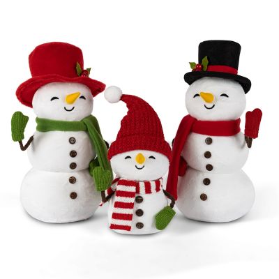 Hallmark Christmas Soft Sculpture Snowmen, Set of 3