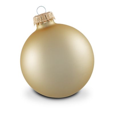 Hallmark Gold Velvet Glass Ball Christmas Ornaments, Set of 16, 2 Boxes of 8, 2 5/8 in., 67mm