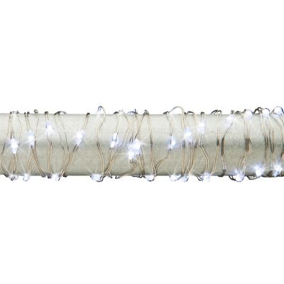 Everlasting Glow Set of 2 Outdoor Battery-Cool White Micro LED Light Strings, 10 ft. Fairy Lights, timer
