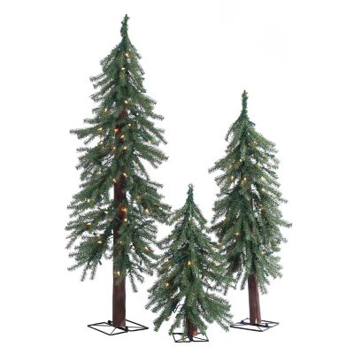 Sterling Pre-Lit Alpine Trees 3 pc. Set