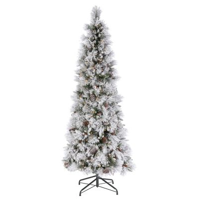 Sterling Lightly Flocked Narrow Snowbell Pine, 9 ft.