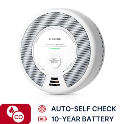 X-SENSE 10-Year Battery Smoke and Carbon Monoxide Detector with Photoelectric Sensor and LED Light, 1 pk.