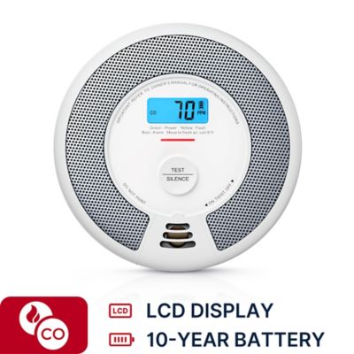 X-SENSE 10-Year Battery Smoke and Carbon Monoxide Detector with LCD Display and LED Light, 1 pk.