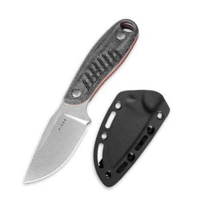 KIZER Hare Fixed Blade Knife, Nitro-V Steel Blade, Micarta and G10 Handle, Sheath, Hunting Camping Survival Knife