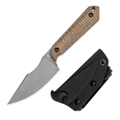 KIZER Mini Harpoon Fixed Blade Knife, 3V Steel Blade, Micarta Handle, Sheath, Hunting Camping Survival EDC Knife