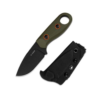 KIZER Beaver Fixed Blade Knife, D2 Steel Blade, G10 Handle, Sheath, Bushcraft Hunting Camping Survival Knife