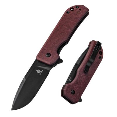 KIZER Nice Guy Folding Pocket Knife, Nitro-V Steel Blade, Richlite Handle, Liner Lock, Flipper EDC Camping Knife