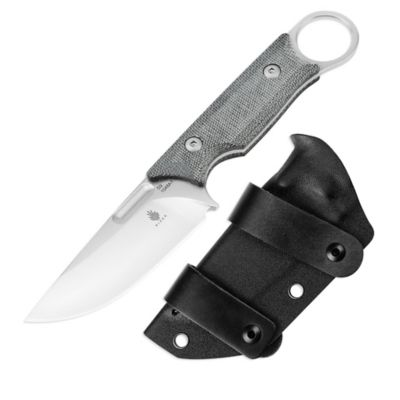 KIZER Cabox Fixed Blade Knife, D2 Steel Blade, Micarta Handle, Sheath, Hunting Camping Survival Knife