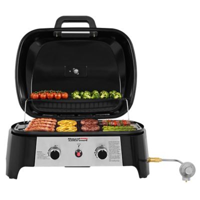 Royal Gourmet 2-Burner Gas Grill, 17,000 BTU Output, Dual Display Thermometer, Piezo Ignition