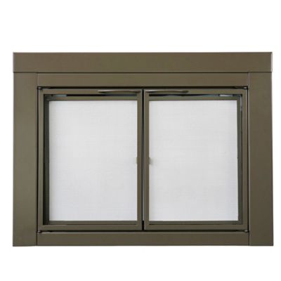 Duluth Forge Brookfield Fireplace Glass Doors With Screen, Medium, Oil Rubbed Bronze Finish, Model# BKFD-2MD