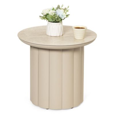 Nuu Garden Modern Round Outdoor Aluminum Side Table