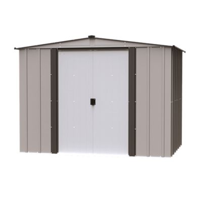 Arrow 8 x 6 x 6ft., Taupe/Eggshell Steel Storage Shed