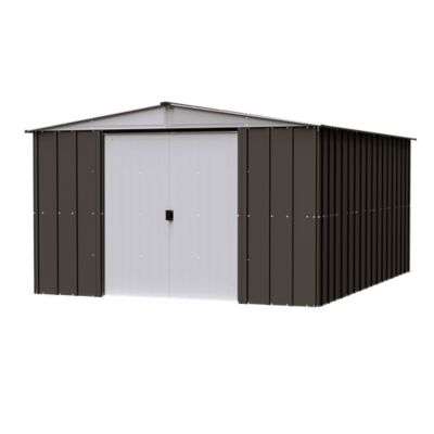 Arrow 10 x 14 x 6ft., Coffee/Eggshell Steel Storage Shed