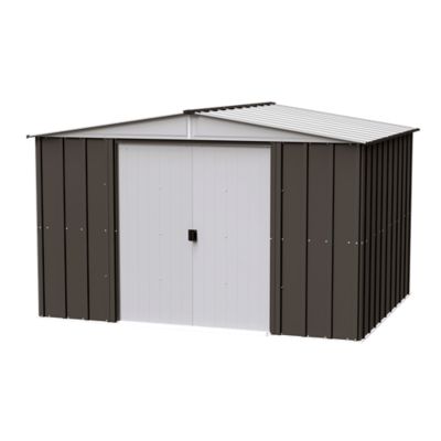 Arrow 10 x 8 x 6ft., Coffee/Eggshell Steel Storage Shed