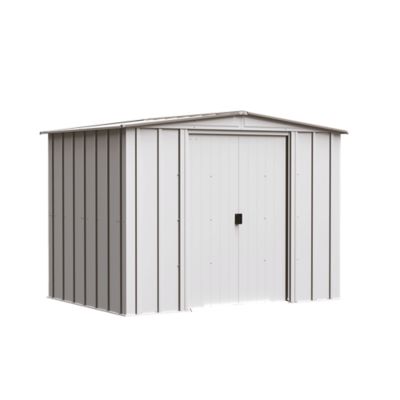 Arrow 6 x 8 x 6ft., Eggshell Steel Storage Shed