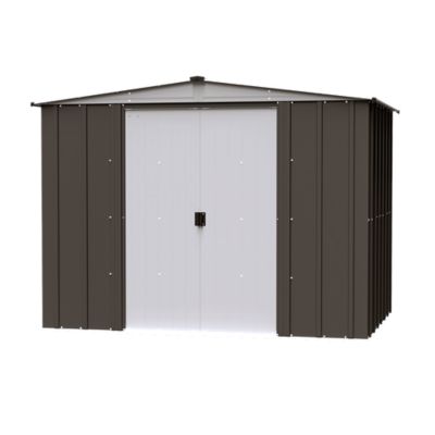 Arrow 8 x 6 x 6ft., Coffee/Eggshell Steel Storage Shed