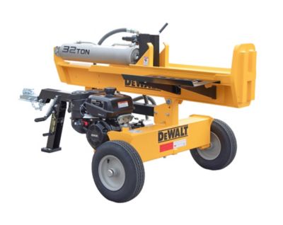 DEWALT 32 Ton 277cc 9.5HP Kohler Engine Horizontal/Vertical Full Beam Hydraulic Log Splitter, Auto Return/Integrated Log Cradle