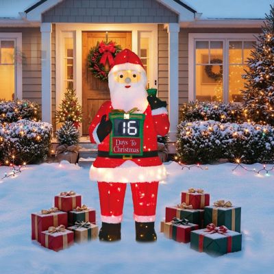 Veikous 5 ft. Countdown Santa Claus Light-Up Outdoor Holiday Decoration