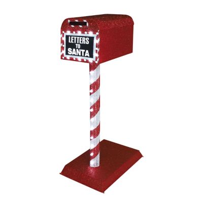 Veikous Holiday Lighted Mailbox Christmas Yard Decoration with LED Light