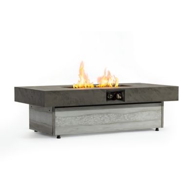 Modern Muse 48 x 24 in. Propane Fire Pit Table, Rect, 50K BTU, Patio, 2 Heats