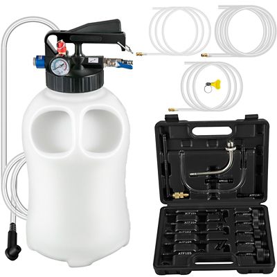 Trustmade Transmission Fluid Pump, 2-Way ATF Refill Dispenser Set, 10L Oil & Fluid Extractor with 14 ATF Filler Adapters