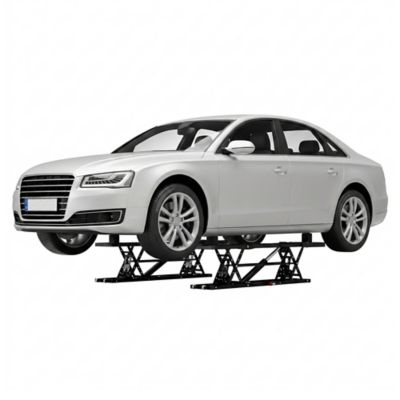 Trustmade 9000 lb. Electric Hydraulic Car Lift, 28 in. Max Height, 11.5 in. Ext. Plates, Q235-B Steel, Sedan SUV Pickup Garage