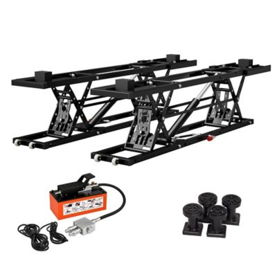 Trustmade 7000 lb. Air-Hydraulic Portable Car Lift, 26.8 in. Max Height, 11.5 in. Ext Plates, Q235-B Steel for Sedan/SUV/Pickup