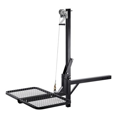 Trustmade Hitch Deer Hoist with Lifting Platform, 300 lb. Game Hoist Winch, 360 deg. Swivel & Foldable Deer Hanger