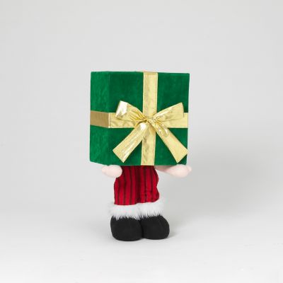 Gerson International Animated USB Electric Fabric Gift Box Figurine 18.5 in. H