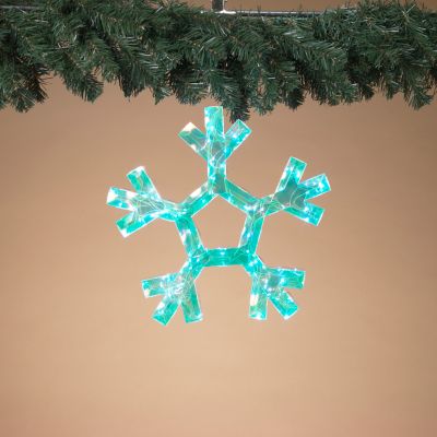 Gerson International USB Lighted Holographic Snowflake 12 in. D with Remote