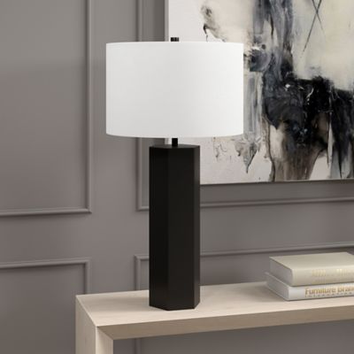 Hudson&Canal Warren 27.25 in. Tall Table Lamp with Fabric Shade